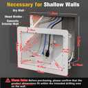 in-Wall TV Box with Flange for Home Theater Installation, 11.9" x 8.4" Cord Hider for Wall Mounted TV, with 2 Outlets, Cable Bracket, LV Cable & 1-1/2" ENT Entrance, Ideal for New or Retrofit Job