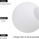 Frosted Opal White Glass Lampshade Fixture Replacement Globes，Diameter 8", Diameter: 8 IN, Fitter: 2.6 IN