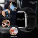 Solace Bands Imperium Adapt Wide Adjustable Nylon Braided Watch Band - Compatible with All Apple Watches - Solace Apple Watch Bands for Women & Men - Smart Watches Band Series 11-1, Ultra, SE