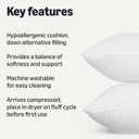Amazon Basics Square Hypoallergenic Pillow Insert, Down Alternative Fiberfill, Sofa Bed Couch Decorative Stuffer, 18", 2-Pack
