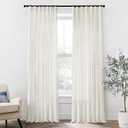XTMYI 105 Inch Curtains 2 Panels Set Custom Length Back Tab Linen Window Sheer Curtain Drapes for Living Room Bedroom,50x105 in Long,Cream(Ivory/Off White) (50"W x 105"L (Pack of 2), Birch)