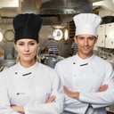 2 x 2 Pcs Adult Chef Hat for Men Women Cotton Adjustable Elastic for Kitchen Cooking Baking Restaurant
