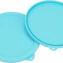 2-Pack Silicone Lids for Pyrex Sculpted Glass Mixing Bowls - Small Sizes Only Fit with 7401-S 3-cup, Dishwasher & Microwave Safe, Blue (Lids Only)