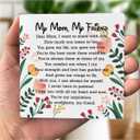 4 x Gift for Mom from Daughter or Son - "My Mom, My Friend" Plaque with Wooden Stand, Meaningful Wood Sign Plaque, Gifts for Mom, Mothers Day, Valentines Day, Mother of the Bride, Mother of the Groom B1