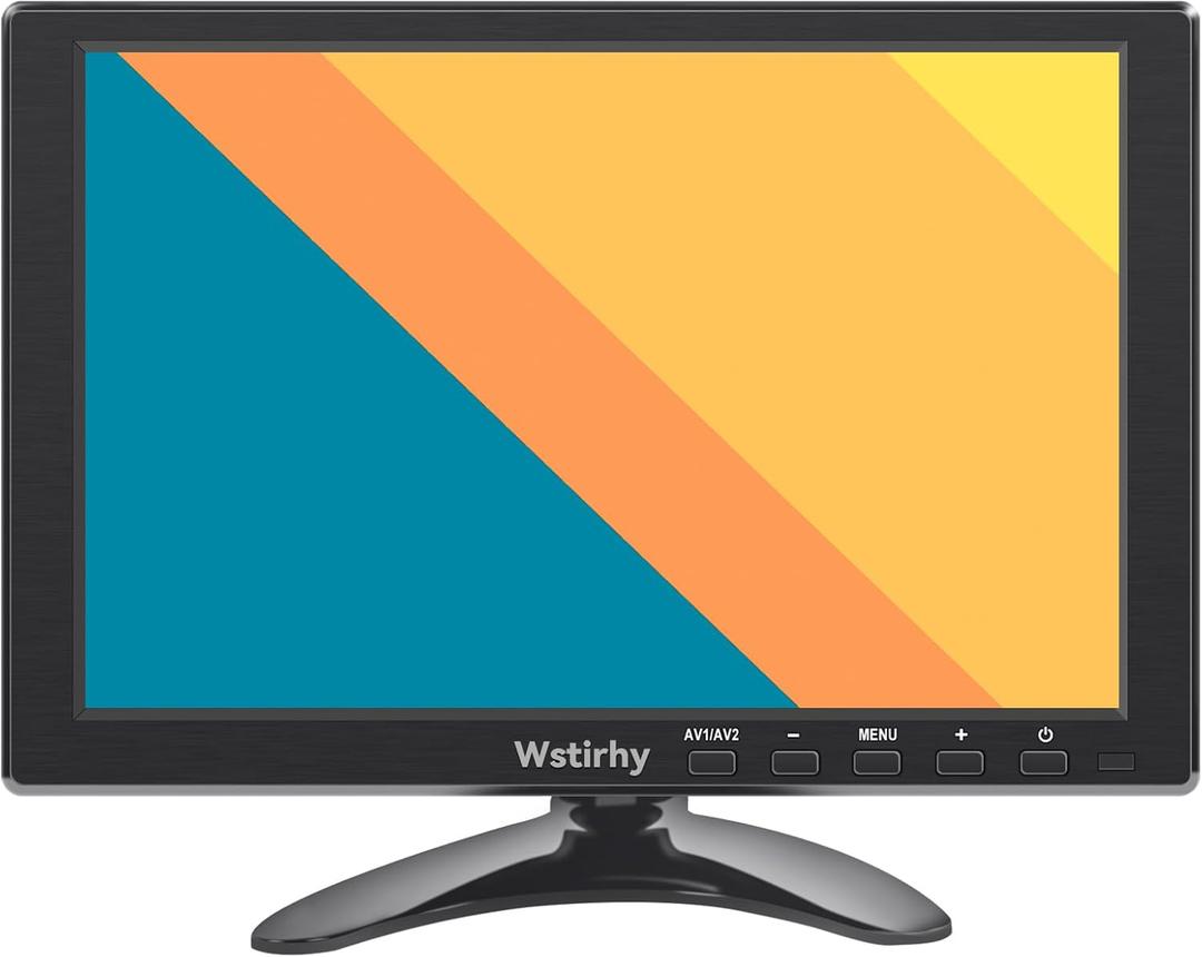 10.1 inch Small Monitor (1920x1200) 178 Screen Display with HDMI VGA AV BNC USB for PC Laptop Computer, Kitchen Monitor Built-in Speaker, VESA, Remote Control