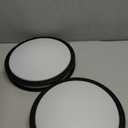 DLLT 2Pack Flush Mount LED Ceiling Light: 13 Inch 5CCT (3000K-6000K) & Dimmable Ceiling Light Fixtures for Bedroom Hallway - 24W Modern Black Super Bright Kitchen Lighting Fixtures Ceiling