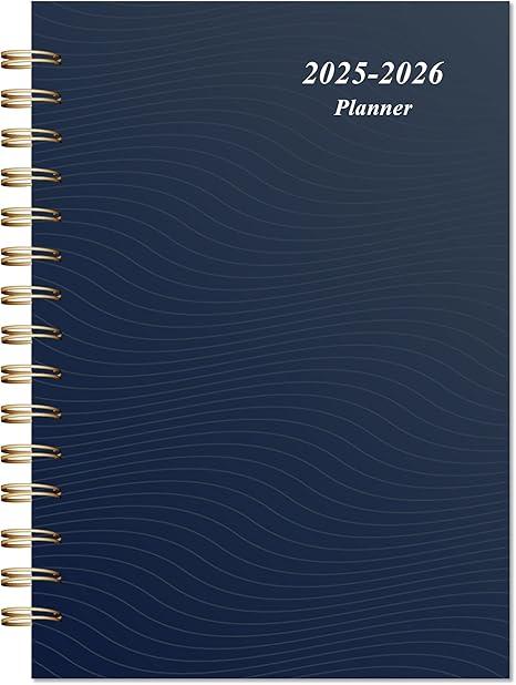 Planner 2025-2026, Academic Year July 2025-June 2026 Weekly and Monthly Planner Calendar, 5" x 8" School Planners for Teacher & Student, Planning Agenda Book with Tabs - Blue