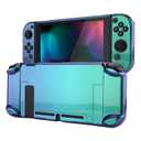 eXtremeRate PlayVital Cover for Nintendo Switch, Protective Case Protector for Switch, Shock-Absorbent Anti-Scratch Dockable Durable Hard Shell, Chameleon Green Purple (NOT for Switch 2)
