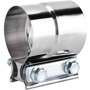 AotoKoop 2in Exhaust Clamps, Lap Joint Band Clamp Stainless Steel for Pipes Mufflers Catalytic Converters (1 pcs)