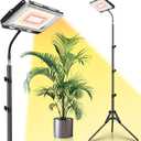 LBW Stand Grow Lights for Indoor Plants, Full Spectrum 96 LEDs Plant Grow Light, Upgraded Floor Grow Lamp with Adjustable Tripod Stand 21-68in, On/ Off Switch, Ideal for Tall Large Houseplant Growing