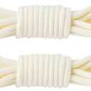 2 x 2 Pair Round Boot Laces, Shoelaces for Outdoor Work & Hiking Boots, Shoes Strings for Adults, Kids, Men, Women (35 inches, Beige)