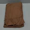 KKJIAF Ruffle Pillow Cases King Size Set of 2, Ruffled Pillow Covers with Envelope Closure, Wrinkle Resistant Ruffled Pillow Shams 20" x 36", Brown