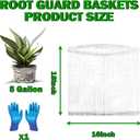 6 Pack 5 Gallon Gopher Baskets - Stainless Steel Mesh Root Guards, Garden Plant Protection Against Gophers, Moles and Voles