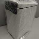 TrashAid Slim Bathroom Trash Can with Lid Soft Close, 6 Liter/1.6 Gallon Stainless Steel Small Garbage Can with Removable Inner Bucket, Step Pedal, Slim Wastebasket for Toilet, Office, Bedroom, White