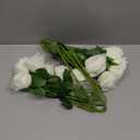 White Artificial Roses with Long Stems, 12Pcs Realistic Roses Artificial Flowers, Faux Roses | Bulk Fake Flowers for Home Decor, Wedding Party Table Centerpieces, DIY Bouquet