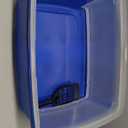 IRIS USA Large Cat Litter Box with Scatter Shield and Scoop, Open Top High Sided Cat Litter Pan, Blue (1-Pack)