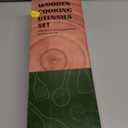 Terlulu 10 Pcs Wooden Spoons for Cooking, Natural Teak Wooden Kitchen Utensils Set, Durable Cooking Utensils Set with Comfort Grip for Cookware, Smooth Finish&NonStick& Heat Resistant Wooden Spatula