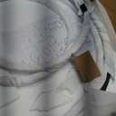 Round Nesting Coffee Table Set of 2, Modern Marble Pattern Wooden Nesting Tables, Stacking Minimalist End Table for Living Room Bedroom Small Space, Wood Brown and Black