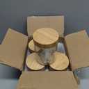 Set of 4 480ml Leakproof Glass Storage Jars with Bamboo Lids Meal Prep Containers for Salad,Pudding,Snacks,Yogurt