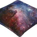 Galaxy Space Pillow Covers Starry Night Stars Square Throw Pillow Cases 18x18 Inch Set of 2 Cosmic Universe Decorative Pillowcase Cushion Cover for Sofa Couch Bed Living Room