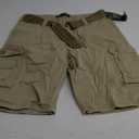 Lee Men's Dungarees New Belted Wyoming Cargo Short (34, Buff)