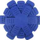 BYKITCHEN Pan Pot Protectors, Larger & Thicker Pan Protector with Stars, Set of 12 and 3 Different Sizes, Blue Pot Separator Pads for Stacking and Protecting Your Cookware