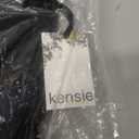 Kensie Women's Short Sleeve Tie Waist Midi Dress (12, Black)