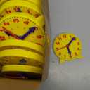 Batiyeer 24 Pcs Teaching Clock Kit for Kids to Tell Time Teaching Mini Geared Clock for Kids Basic Math Development Teacher and Classroom Supplies, 4 Inch(Yellow)
