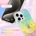 SOKAD Iridescent Magnetic for iPhone 15 Pro Case, Compatible with Magsafe, Aesthetic Glitter Sparkly Diamond Design for Girls Women, Unique Glossy Fluorescent Holographic Protective Phone Case