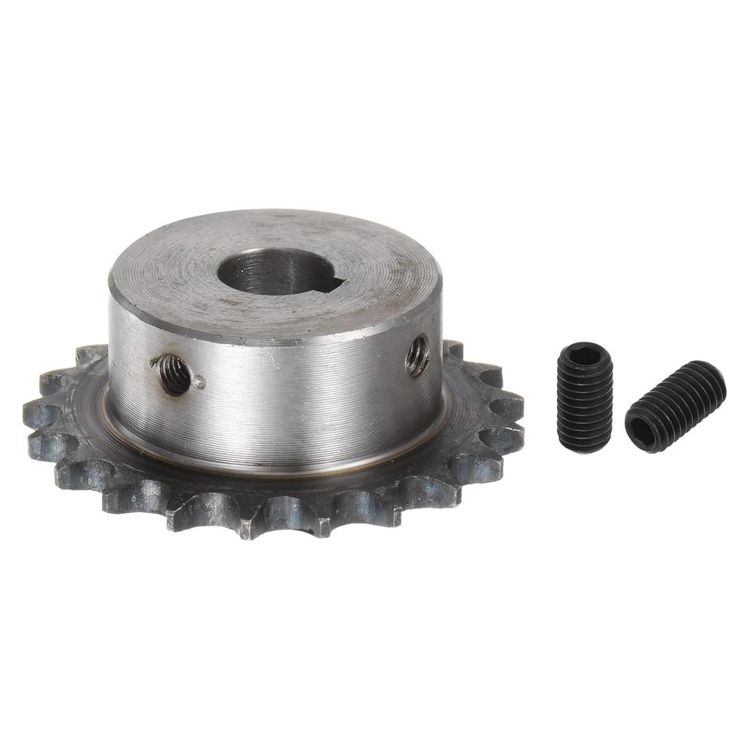 uxcell ISO/DIN 06B-1 Roller Chain Sprocket B Type 15mm Bore, 3/8" Pitch, A3-Steel Single Strand Roller Sprocket Hardened 21 Tooth
