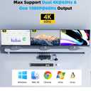 2 Laptops 3 Monitors KVM Switch 2 Port MST Dual USB-C Docking KVM Switches Triple Monitor Support Max 10Gbps USB Transfer Dual 4K@60Hz & One 1080P@60Hz Video Output, 100W PD Charging