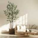 Erimda Artificial Fiddle Leaf Fig Tree 6ft with White Planter Realistic Fiddle Leaf Lyrata Plant Tall Fake Tree with Natural-Looking Leaves Fake Tree for Indoor Outdoor Home Office Decor