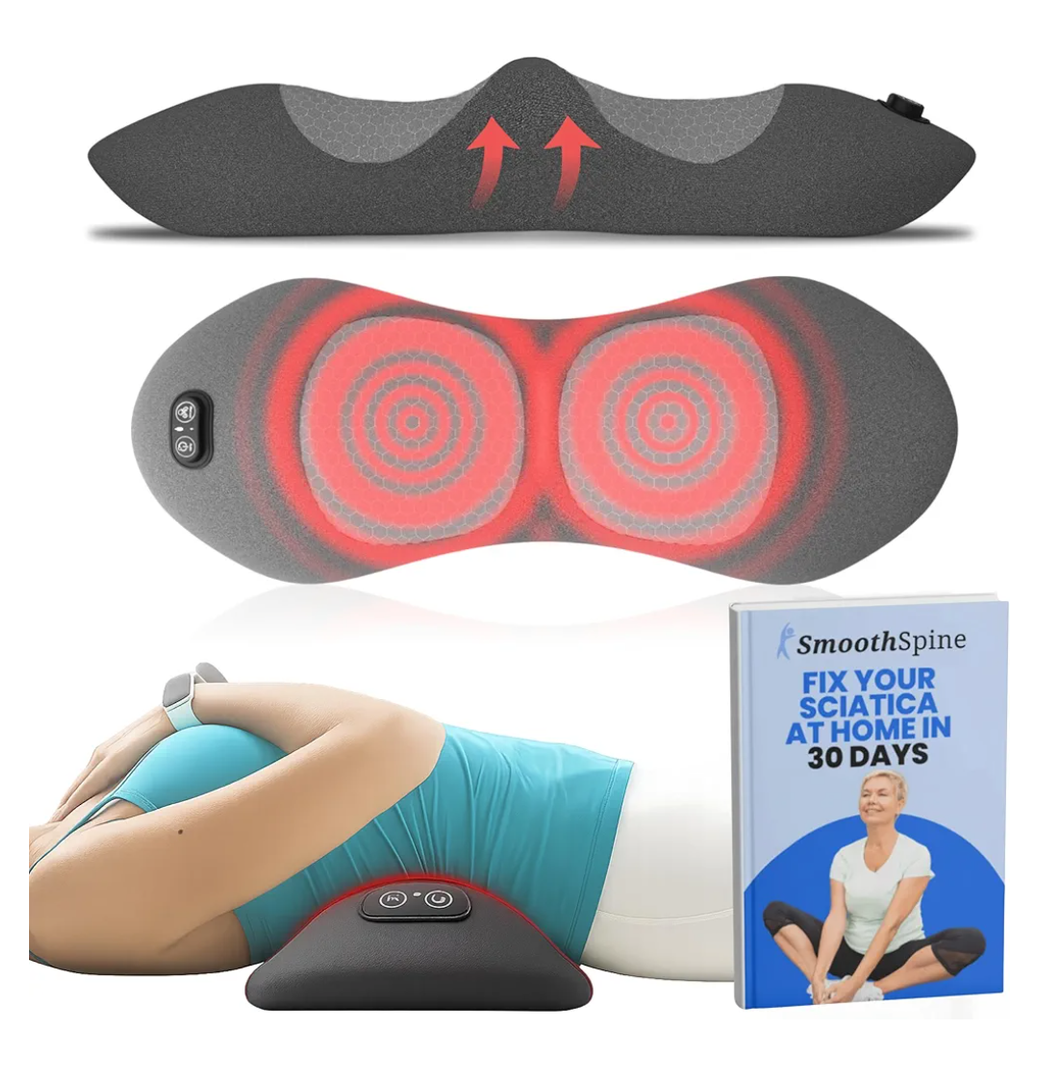 SmoothSpine Triple Fusion Back Massager - The Official Smooth Spine Massager with Heat