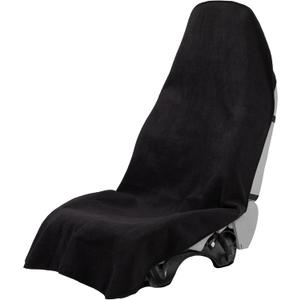 Prpeko Terry Cloth seat Cover Universal Waterproof Car Sport Towel Seat Cushion Non-Slip Sweat-Absorbent Towel Cloth Suitable for Gym Workout, Universal Fit for Car SUV Van-Black (1 Pack)
