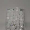 Reusable Ice Cube with Lid & Bin, 60 Pack Plastic Ice Cubes for Drinks BPA Free, Refreezable Square Ice Cubes for Water Bottles, Whiskey, Vodka, Coffee, Cocktails, Beer or Wine