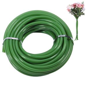 10m/32.8ft Flower Stems Wrap 6.5mm Green Tubing Roll Flower Stem Covers Tubes Artificial Accessories for Bundling Artificial Flowers Stems DIY Bouquets Wedding Corsage Arrangement