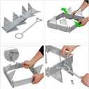 Box Anchor Kit 13LBS/19LBS/25LBS, Boat Anchor with 16.5 Feet Elastic Rope & 100 Feet Nylon Rope, Hot-Dipped Galvanized Folding Boat Slide Cube Anchor (Box Style) Suitable for Boats