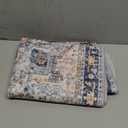 KOZYFLY Small Area Rug 2x3 Ft Rugs for Entryway Washable Boho Entry Rug Non Slip Door Mat Indoor Entrance Faux Wool Vintage Printed Kitchen Rug Throw Rugs for Entrance Kitchen, Blue Gray/Cream