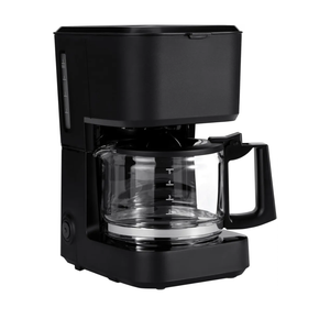 Amazon Basics 5 Cup Drip Coffee Maker with Glass Coffee Pot (0.8 Qt), Auto Shut-off, Auto Pause, Removable Filter Basket, Matte Black