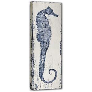Amazon.com: Yihui Arts Seahorse Wall Art Hand Painted Costal Paintings Blue Pictures Canvas Artwork for Living Room Bedroom Decoration: Paintings