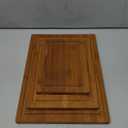 Empune Bamboo Cutting Board Set, Wood Cutting Boards for Kitchen with Holder Wooden Chopping Board for Meal Prep & Serving, Brown