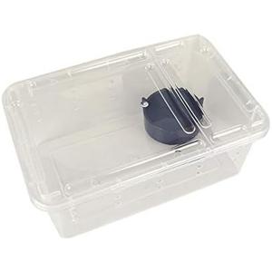 OMEM Portable Reptile Terrarium Habitat for Mini Pet Houses Breathable Holes Stackable Container (XS)