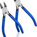 Wire Cutters 2 Pack KAIHAOWIN 6 Inch Wire Cutters Set Spring Loaded Wire Snips Diagonal Cutting Pliers Dikes Precision Wire Clippers Small Flush Cutter for Cutting Wires,Electronics,Cables,Jewelry,DIY (ef of 2 pk)