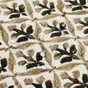 MIULEE Pack of 2 Decorative Outdoor Waterproof Throw Pillow Covers Flower Print Chic Boho Accent Pillow Covers for Square Garden Patio Cushion 20x20 Inch, Coffe-Brown