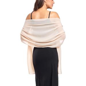 Soft Chiffon Scarfs Shawls and Wraps for Evening Dresses Wedding Shawl Wraps Bridal Scarve for Women, One Size