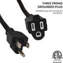 Go Green Power Inc. (GG-13800BK) 14/3 SJTW Outdoor Extension Cord, Black, 100 ft