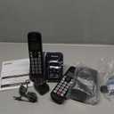 Panasonic Cordless Phone with Answering Machine, Advanced Call Block, Bilingual Caller ID and High-Contrast Display, Expandable System with 2 Handset Cordless Telephones - KX-TGD832M (Metallic Black)