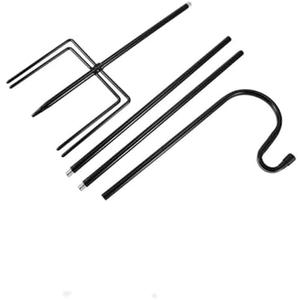 DWUYOULSJ Adjustable Shepherd Hook Iron piece with 5 Claws Heavy-Duty Base, Used for Hanging Flower pots, Lantern Metal Brackets