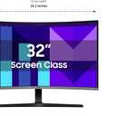 Samsung 32-inch S3 (S39GD) FHD 100Hz Curved Monitor, Game Mode, Eye Saver Mode, Multiple Connectivity with HDMI Port, Built-in Speakers, LS32D39DGANXZA, 2025