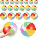 100 Pack Inflatable Beach Balls 10'' 11'' 12.6'' Rainbow Colored Beach Ball Summer Pool Party Toys for Water Games Hawaiian Party Decorations Birthday Favors Supplies